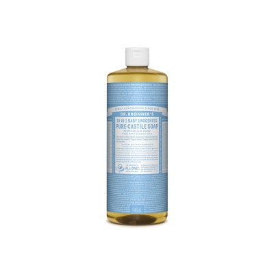 DR BRONNERS Unscented Pure Castile Liquid Soap