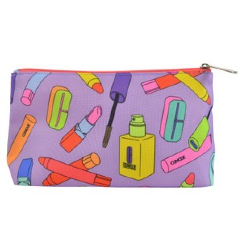 TRAVEL/SAMPLE SIZE CLINIQUE Purple Makeup Pouch