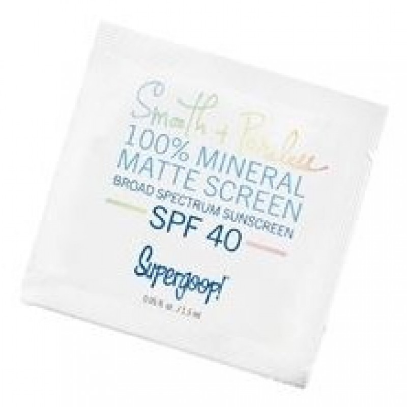 TRAVEL/SAMPLE SIZE (Sachet) SUPERGOOP 100% Mineral Matte Screen 1.5ml